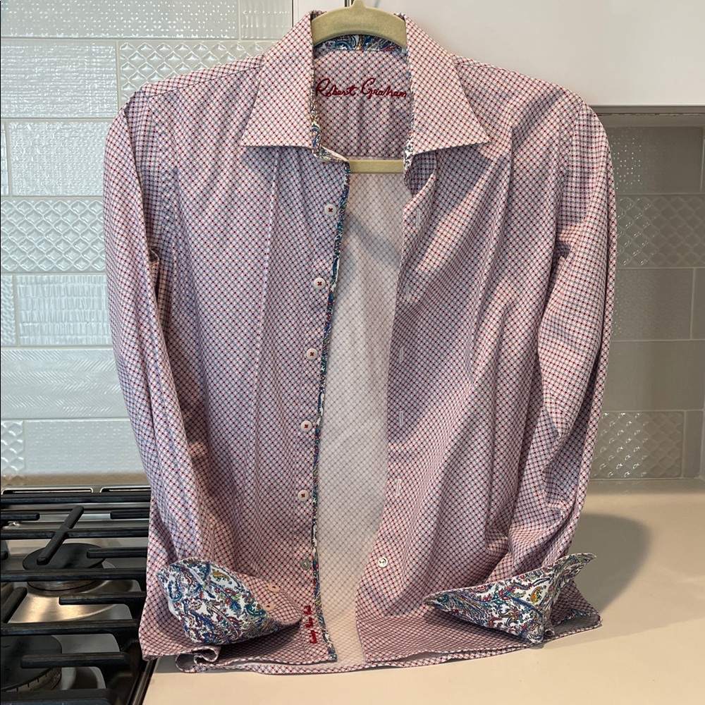 Robert Graham button down shirt boys 14-16 L